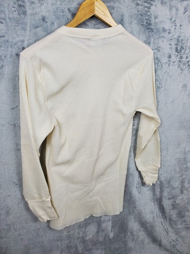 Vintage Dickies Hemd Herren L 42-44 Elfenbein Thermo Langarm New Oldstock - Bild 10 von 12