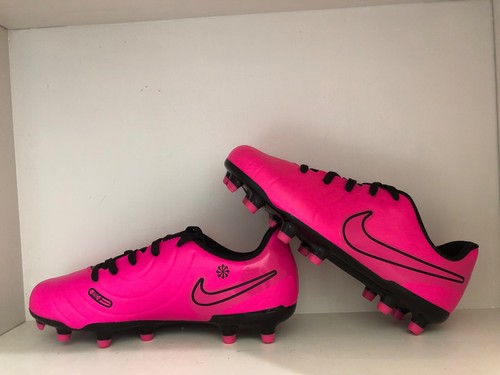 New Nike Jr Legend 10 Club FG/MG Fierce Pink/Black Soccer Cleats Size 1Y - Picture 3 of 8