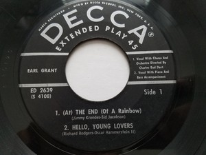 EARL-GRANT-The-End-RARE-1959-7-034-EP-DECCA-Jazz-Pop