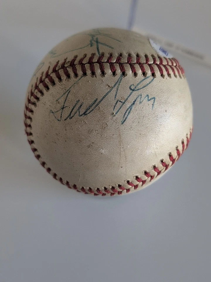 Hank Aaron, George Brett, Catfish Hunter, Frank Robinson+ AUTO signed Ball PSA - Image 4 of 4