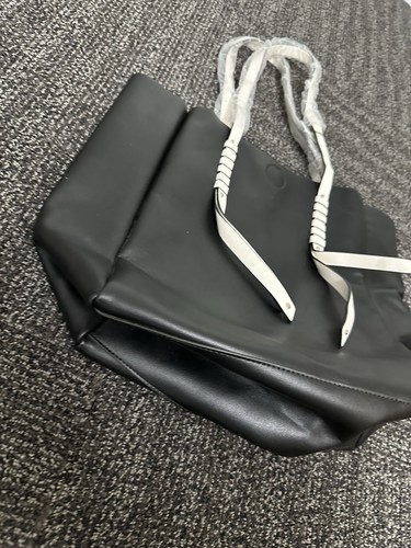 Express Black Leather and Suede Travel Tote - Picture 4 of 11