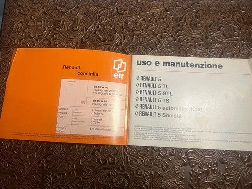 RENAULT 5 Alpine Manual De Uso Y Mantenimiento GORDINI ORIGINAL 4 Piezas - Imagen 4 de 4