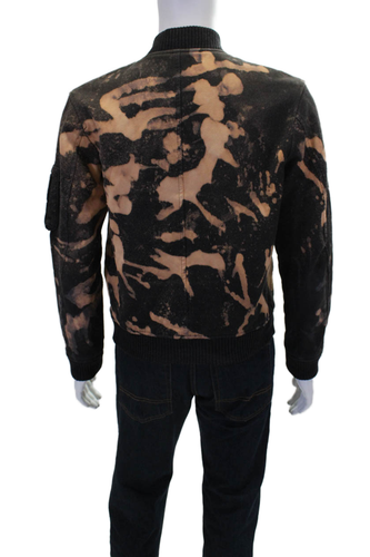 APC Mens Cotton Tie-Dye Zipped Long Sleeve Coat Brown Size M - Picture 4 of 6