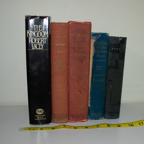 Lot 5 Vintage Hardcover Books Bundled Set Shelf Decor Staging Display Prop - Foto 3 di 11
