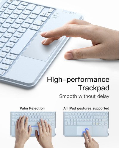 Inateck iPad Case Keyboard Detachable Backlight iPad A16 11 Inch 2025 iPad 10Gen - Picture 7 of 8