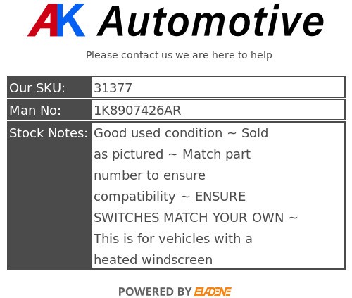 VW Caddy MK4 15-20 Air Con Heater Climate Control Switch Panel 1K8907426AR - Picture 8 of 8