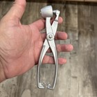 Vintage Italian Cherry Olive Pitter Aluminum Hand-Held 7" Stone Remover Manual