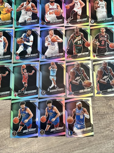 (58) Card Lot All 2024 Prizm Black Silver SGA Ja Jokic Haliburton AI Embiid KAT - Picture 14 of 14