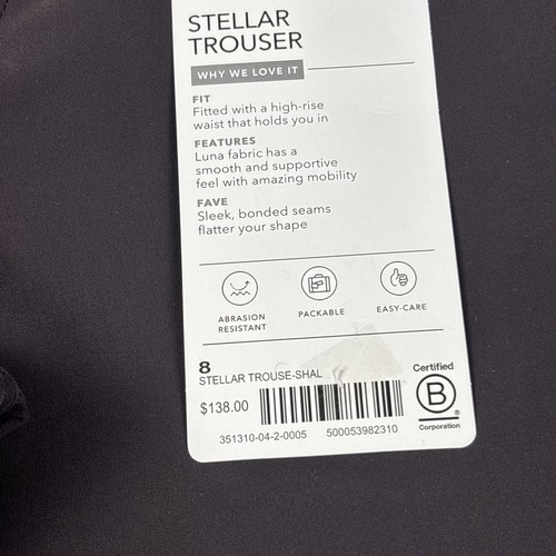 Neu mit Etikett Athleta Stellar Hose schwarz dunkelgrau anthrazit Hose Knöchelreißverschluss Damen 8 - Bild 6 von 11