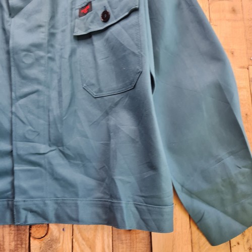Vintage Rofa French Green Cotton Canvas Mens Chore Jacket Chest Size 50" - Picture 7 of 14