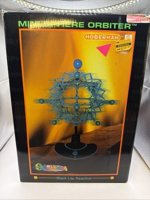 Hoberman Mini Sphere Orbiter 1990 s Rare WORKING Original Box Spencers Glow Dark