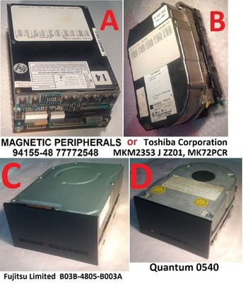 IBM-PC  MAGNETIC 94155-48, TOSHIBA MKM2353, Fujitsu B03B-4805-B003A,Quantum 0540