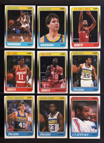 1988-89 Fleer Basketball ... Partial Set 79/132 + 4 Stickers - Picture 5 of 11