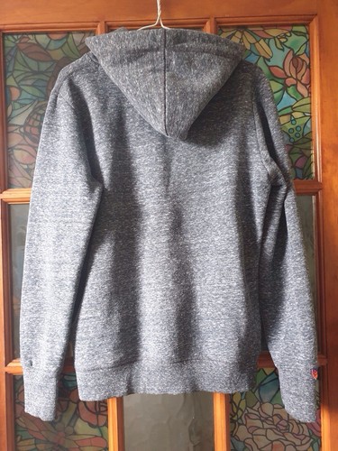 Superdry Hoodie Unisex Adults L 12/14 Grey Teal Original Classics Logo Pullover - Picture 3 of 8