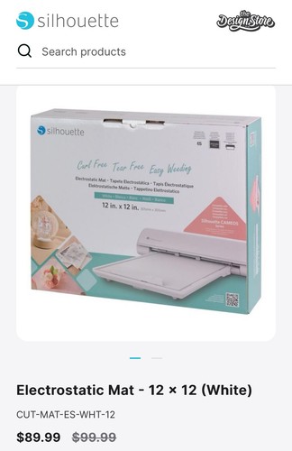 Silhouette Electrostática Mat Blanco - Camafeo 5 - Hoja de Protección Extra 12" x 12" - Imagen 1 de 9