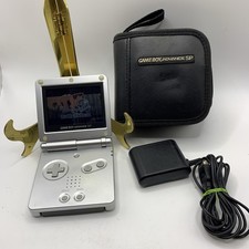 Nintendo Game Boy Advance SP AGS 101 Silver Handheld System Case Game Charger