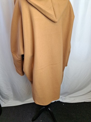 Made In Italy Women's Full Zip Hoodie Jacket Checked Pockets Brown UK14 E4051 - Picture 9 of 12