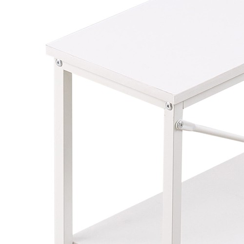 Reversible L Shaped Desk Industrial Corner Computer Table Adjustable Shelf Brown - Picture 52 of 64