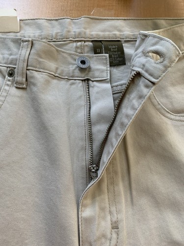 Calvin Klein Jeans Khakis Mens Easy Fit Zipper Fly 33’x32’ Super Stone Wash New - Picture 19 of 22