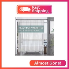 AmazerBath 78 Inch Shower Curtain Liner Clear Plastic, Long Shower Curtain Heavy