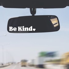 Be Kind Heart Rearview Mirror Decal Car Truck Window Sticker Car Visor