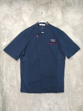 Chick Fil A Shirt Mens Medium Blue Button Up Long Sleeve Employee Uniform