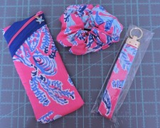 Authentic Florida Designer Fabric Eyeglass holder, Scrunchie and Key Fob