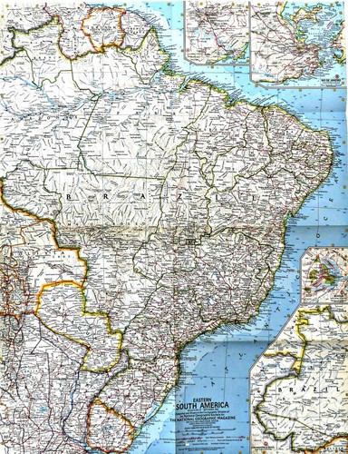 1962-9 September Vintage Map EASTERN SOUTH AMERICA National Geographic Map (270) - Picture 3 of 6