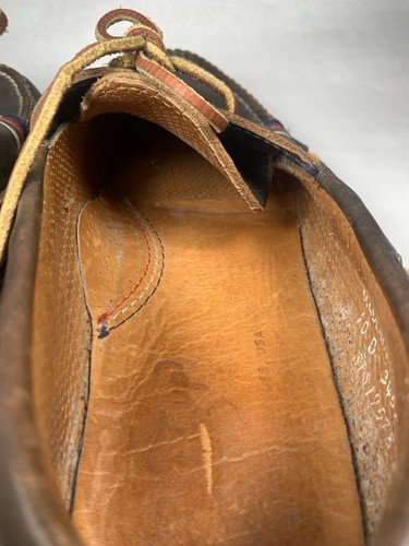 Sperry Top Sider Men’s 10 D Gold Cup Brown Leather Boat Shoes Made In USA - 第 8/8 張圖片