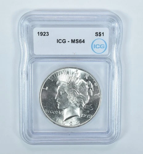 1923 Peace Silver Dollar MS64 ICG *9657