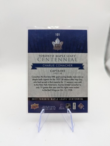 2017 Toronto Maple Leafs Centennial Captains /99 Charlie Conacher #101 - Picture 2 of 2