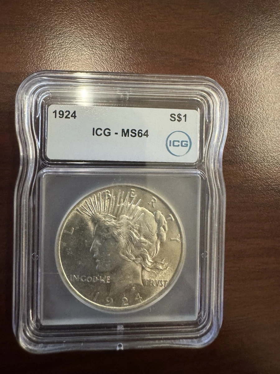 MS 64 Graded 1924 Year Peace Dollars (1921-1935) for sale | eBay