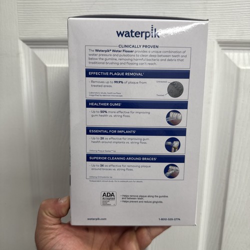 Waterpik Ultra Dental Fácil Hilo de Agua 6 Puntas WP-100W Blanco Nuevo/Caja Abierta - Imagen 4 de 6