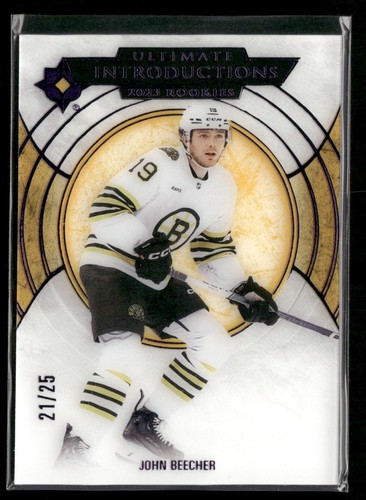 2023-24 Ultimate Collection - Presentaciones John Beecher #UI-73 púrpura/25 (RC) - Imagen 1 de 2