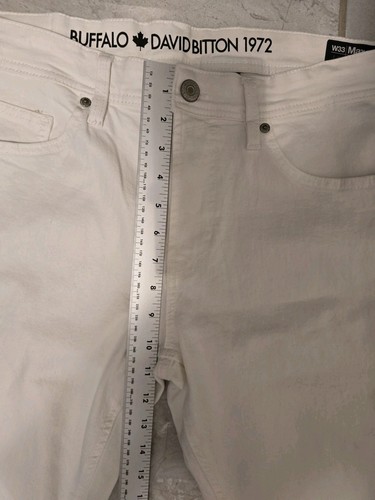 Buffalo David Bitton Mens 33x30 (33x29) Jeans Max-X White Skinny Stretch NWT - Picture 11 of 12