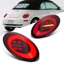 LED Tail Lights For VW Beetle 2006-2012,w/Animation DRL&Sequential Turn Signal