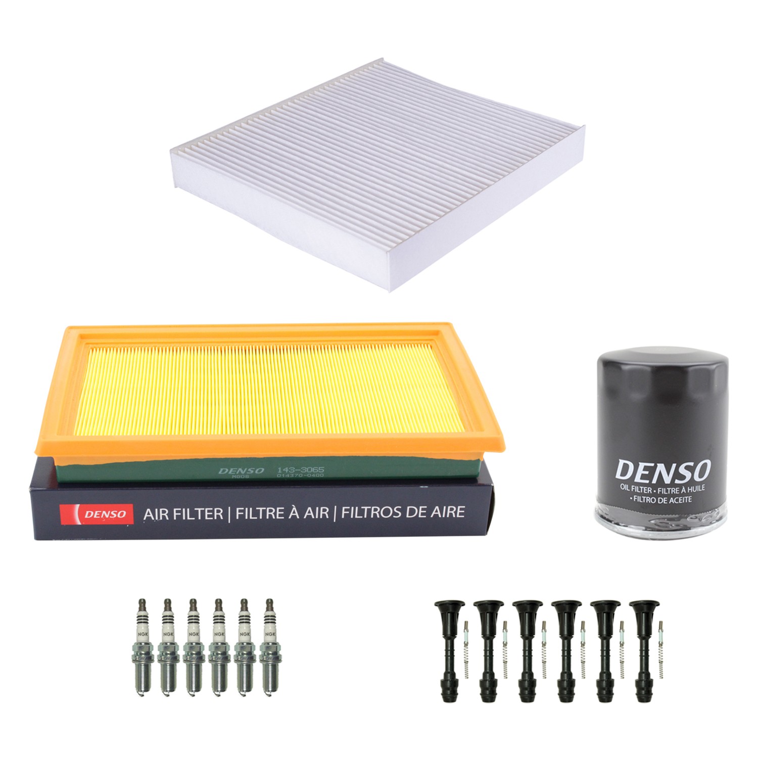 Denso Tune Up Kit NGK 6 Spark Plugs  Boots Kit for Altima Maxima Murano 3.5 V6