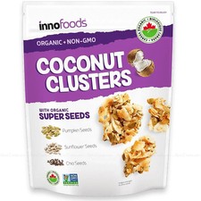 Inno Foods Organic Coconut Clusters Super Seeds Pumpkin Sunflower Chia Pack 500g 29.98 per kilo