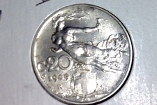 Italy 20 Centesimi 1909 World Coin Flying Nude  High Grade AU