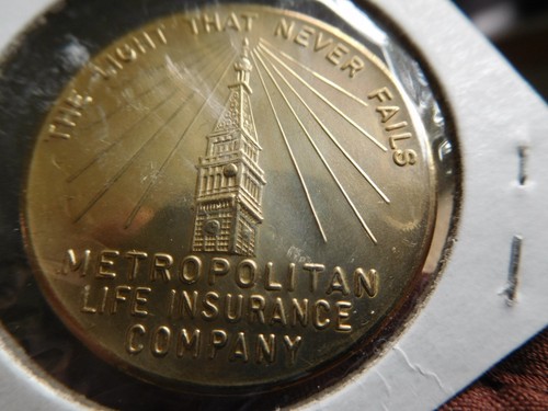EG 1939 NEW YORK WORLD'S FAIR SOUVENIR COIN TOKEN METROPOLITAN LIFE INSURANCE NY - Picture 3 of 4