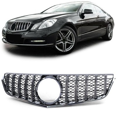 Sport Kühlergrill Schwarz Chrom für Mercedes E Coupe C207 Cabrio A207 2009-2013