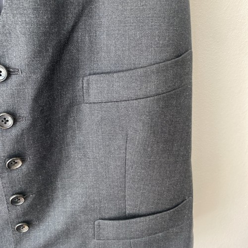 Tom Ford Suit Vest waistcoat size medium black grey - Picture 3 of 8