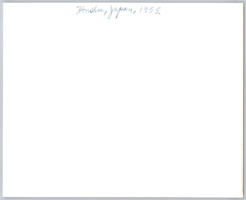 Vintage 1955 Honshu Japan Foto zeigt Fluss und Brücke mit Häusern - 8 x 10 s/w - Bild 2 von 2