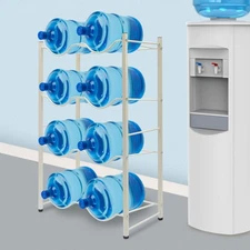4 Tiers 5 Gallon Water Jug Holder 8 Jug Water Bottle Storage Rack Heavy Duty