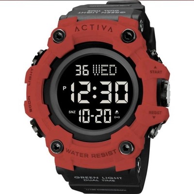  FLASH DEAL  ACTIVA  Kadron X Invicta Digital Sport Watch 53mm Red/Black NIB