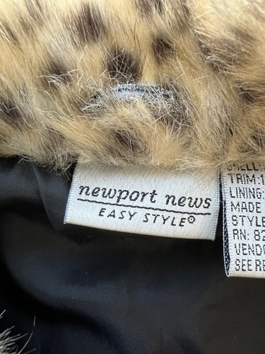 Vintage Newport News Leather Jacket Women’s XL Faux Fur Trim Distressed - Picture 13 of 13