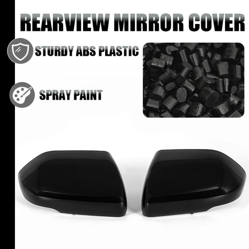 PAIR Gloss Black Side Mirror Cap Cover Assembly For 2020-2024 Ford Explorer CD6 - Imagen 10 de 11