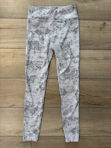 Athleta Girl High Rise Textured Chit Chat Tight Leggings Fog Gray L 12 Girls - Picture 2 of 3