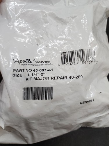 Apollo 40-007-A1 Kit Major Repair 40-200 Size 1-1/4" to 2" - Picture 3 of 3