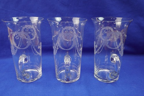 Fostoria Garland (3) Handled Tumblers, 5 1/4"  (Y5) - Picture 2 of 13